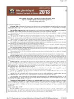 Niên giám thống kê 2013  một số chỉ tiêu thống kê tài khoản quốc gia và ngân sách nhà nước 