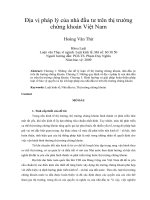 Địa vị pháp lý của nhà đầu tư trên thị trường chứng khoán Việt Nam