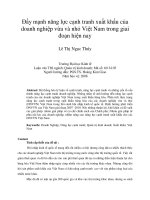 Đẩy mạnh năng lực cạnh tranh xuất khẩu của doanh nghiệp vừa và nhỏ Việt Nam trong giai đoạn hiện nay