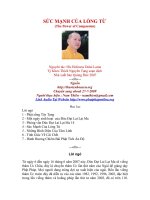 SỨC MẠNH CỦA LÒNG TỪ