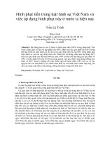 Hình phạt tiền trong luật hình sự Việt Nam và việc áp dụng hình phạt này ở nước ta hiện nay