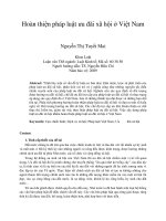 Hoàn thiện pháp luật ưu đãi xã hội ở Việt Nam