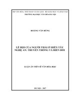 Lễ hội của người Thái ở miền Tây Nghệ An, Truyền thống và biến đổi