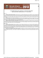 Niên giám thống kê 2013   một số chỉ tiêu thống kê đầu tư và xây dựng  