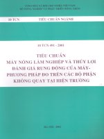 Tiêu chuẩn máy nông lâm nghiệp và thủy lợi đánh giá rung động của máy   phương pháp đo trên các bộ phận không quay tại hiện trường 