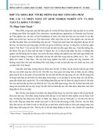 HỢP TÁC KHOA HỌC VỚI HỆ THỐNG ĐẠI HỌC CỘNG HÒA PHÁP NHU CẦU VÀ TRIỂN VỌNG (TỪ KINH NGHIỆM NGHIÊN CỨU VÀ ĐÀO TẠO CỦA KHOA VĂN HỌC)