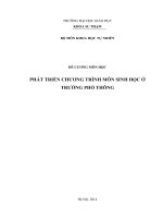 Đề cương chi tiết môn học Phát triển chương trình (Đại học Giáo dục) 