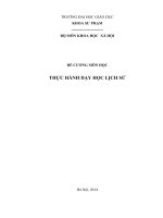Đề cương chi tiết môn học Thực hành dạy học lịch sử (Đại học Giáo dục) 