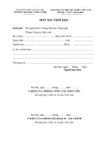 Mẫu đơn xin thôi học (Đại học Công nghệ) 