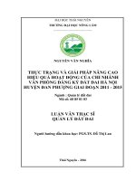 Thực trạng và giải pháp nâng cao hiệu quả hoạt động của chi nhánh văn phòng đăng kí đất đai hà nội huyện đan phượng