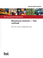 BS EN 1269725 Bituminous mixtures. Test methods. Cyclic compression test