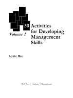 Activities for developing management skills vol 1