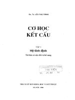 CƠ học kết cấu tập 1 hệ TĨNH ĐỊNH