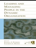 ORGANIZATIONAL BEHAVIOUR leading and managing people in the dynamic organization