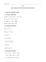 DE CUONG ON TAP TOAN 6 GIUA HOC KY 2