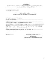 Phiếu chứng nhận hoàn thành đề tài khoa học công nghệ cấp trường (Đại học Giáo dục) 