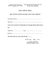 Mẫu đơn xin chứng nhận là học viên cao học (Đại học Công nghệ) 