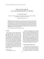 Hợp tác tiền tệ ASEAN và các vấn đề chính sách đối với Việt Nam