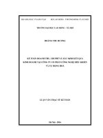 KẾ TOÁN DOANH THU, CHI PHÍ VÀ XÁC ĐỊNH KẾT QUẢ KINH DOANH TẠI CÔNG TY CỔ PHẦN CÔNG NGHỆ ĐIỀU KHIỂN VÀ TỰ ĐỘNG HOÁ