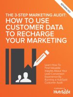 the three step marketing audit how to use customer data to recharge your marketing 