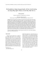 Kinh nghiệm sử dụng tài nguyên gắn với bảo vệ môi trường của cộng đồng người Thái tại ven hồ thủy điện Sơn La
