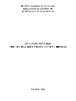 Đề cương thủ tục đặc biệt trong tố tụng hình sự