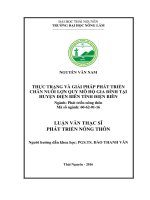 Thực trạng và giải pháp phát triển chăn nuôi lợn quy mô hộ gia đình tại huyện điện biên, tỉnh điện biên 