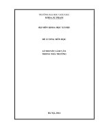 Đề cương chi tiết môn học Lý thuyết làm văn trong nhà trường (Đại học Giáo dục) 