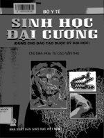Sinh học đại cương dùng cho đào tạo dược sỹ đại học 