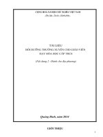 Chuyên Đề Dạy Học Đối Tượng Học Sinh Bị Hổng Kiến Thức Môn Hoá Học THCS