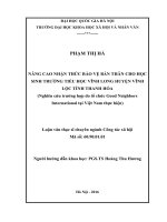 Nâng cao nhận thức bảo vệ bản thân cho học sinh trường tiểu học vĩnh long huyện vĩnh lộc tỉnh thanh hóa 