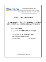 Tác động của các yếu tố kinh tế vĩ mô đến chỉ số giá chứng khoán VN   INDEX 