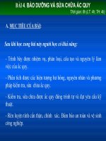 Bài giảng: BẢO DƯỠNG VÀ SỬA CHỮA ẮC QUY