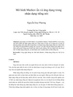 Mô hình Markov ẩn và ứng dụng trong nhận dạng tiếng nói
