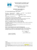 Đơn đề nghị đổi tên đề tài (Khoa quản trị và kinh doanh, đại học quốc gia Hà Nội)