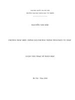 Phương pháp hiệu chỉnh giải phương trình tích phân tự chập