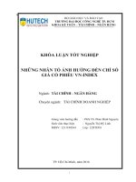 Các nhân tố ảnh hưởng đến chỉ số giá cổ phiếu VN   INDEX  