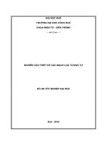 Nghiên cứu thiết kế các mạch lọc tương tự