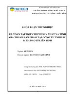 Kế toán tập hợp chi phí sản xuất và tính giá thành sản phẩm tại công ty TNHH SX và TM bao bì liên sinh  
