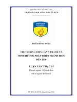 Thị trường điện cạnh tranh và định hướng phát triển ngành điện đến 2030 