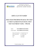 Phân tích tình hình tín dụng tín chấp cá nhân tại hội sở ngân hàng việt nam thịnh vượng VPBANK 