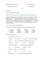 Đề thi Tiếng anh vào lớp 10 THPT cả nghe