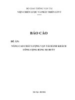 Đề Án Nâng Cao Chất Lượng Vận Tải Hành Khách Công Cộng Bằng Xe Buýt
