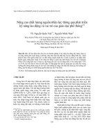 Nâng cao chất lượng nguồn nhân lực thông qua phát triển kỹ năng lao động và vai trò của giáo dục phổ thông