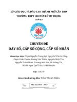 Chuyên đề dãy số, cấp số cộng, cấp số nhân