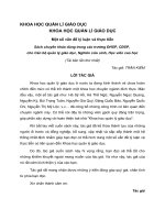 KHOA HỌC QUẢN LÍ GIÁO DỤC