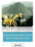 Quản lý khai thác khoáng sản than khu vực núi béo quảng ninh