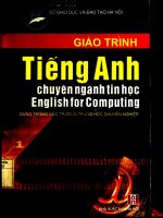 Giáo trình tiếng anh chuyên ngành tin học = english for computing 