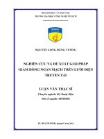 Nghiên cứu và đề xuất giải pháp giảm dòng ngắn mạch trên lưới điện truyền tải 