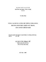 Nâng cao dung lượng hệ thống CDMA bằng phương pháp điều khiển mù trong dàn anten thích nghi